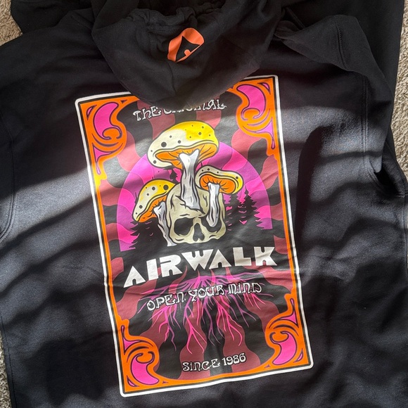 Airwalk Black Hoodie with Orange Logo - Picture 4 of 5